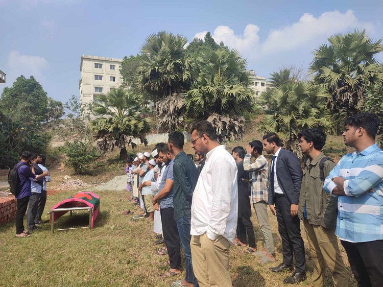 কুবিতে আবুল কাশেমের গায়েবানা জানাজা