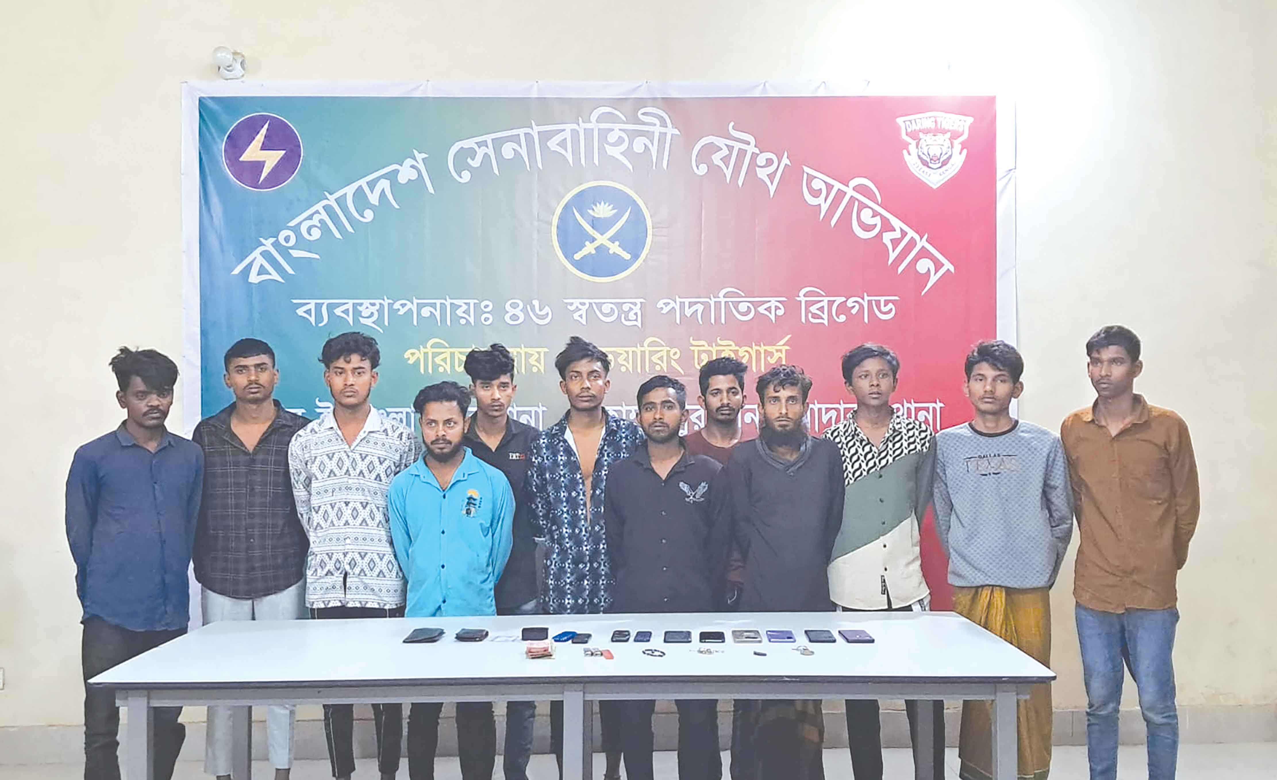 রাজধানীর বিভিন্ন স্থানে আইনশৃঙ্খলা বজায় রাখতে যৌথবাহিনীর অভিযানে কিশোর গ্যাং সদস্যসহ গ্রেফতার ৫১