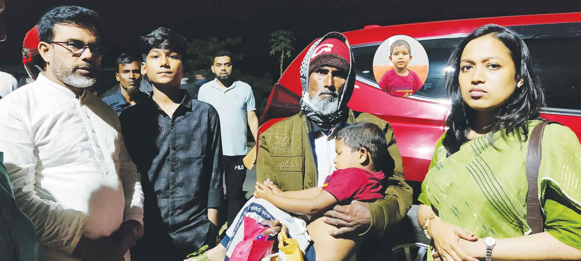 শিশুকে বাবার হাতে তুলে দিলেন ইউএনও