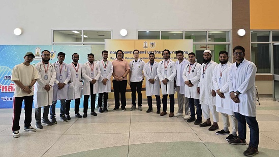 পবিপ্রবির ডিভিএম শিক্ষার্থীদের থাইল্যান্ডে ইন্টার্নশিপ প্রোগ্রামে অংশগ্রহণ