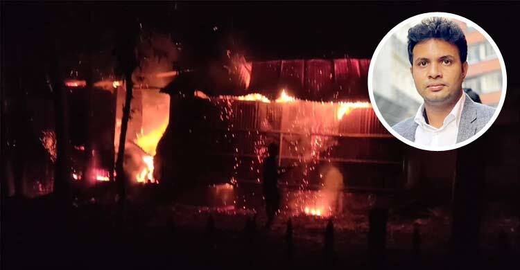 ছাত্রলীগ সভাপতি সাদ্দামের বাড়িতে আগুন