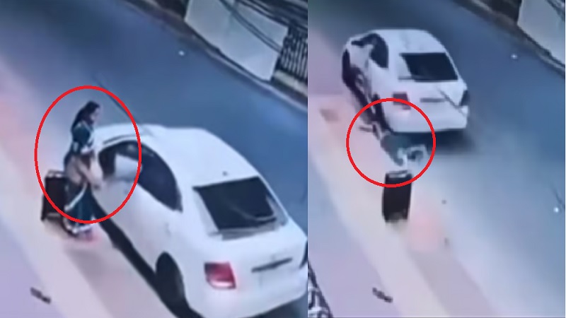 টেনে নিয়ে গেলেন নারীকে: ভাইরাল ছিনতাইয়ের ভিডিও