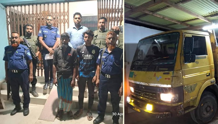 দাগনভূঞায় মাটি কাটার দায়ে ২ জনের কারাদণ্ড, পিকআপ জব্দ