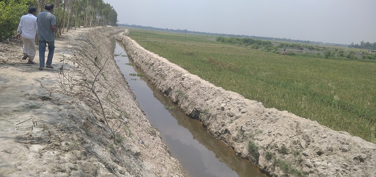 বাজিতপুরে খাল দখলের প্রতিবাদে মানবন্ধন