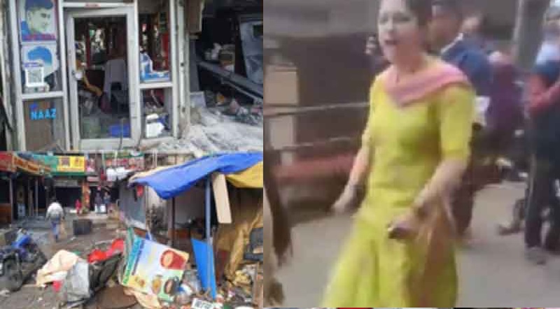 ভারতে মুসলিমদের দোকানপাট ভাঙচুর, একাই রুখলো মুসলিম নারী 