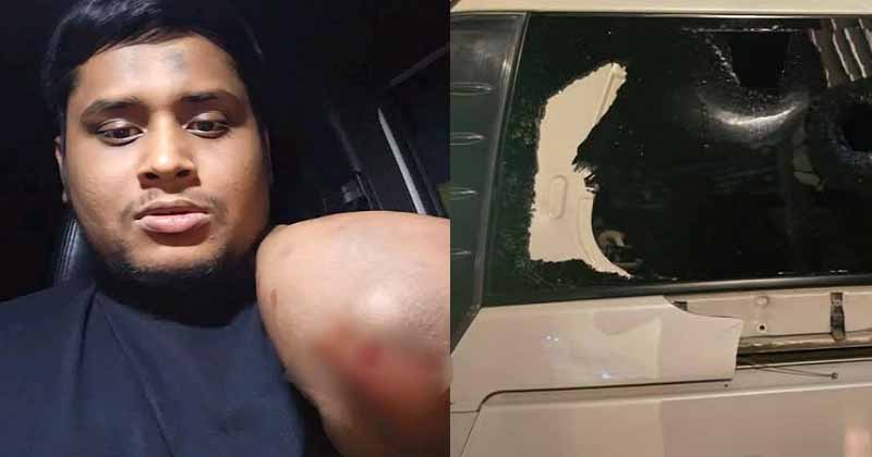 হাসনাত আব্দুল্লাহর গাড়িতে হামলা