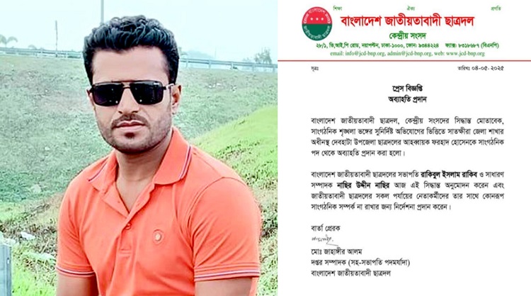দেবহাটার বহু অপকর্মের হোতা ছাত্রদল নেতা ফরহাদকে অব্যাহতি