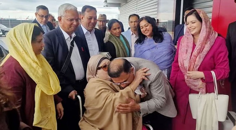 হিথ্রো বিমানবন্দর থেকে ঢাকার উদ্দেশে খালেদা জিয়া