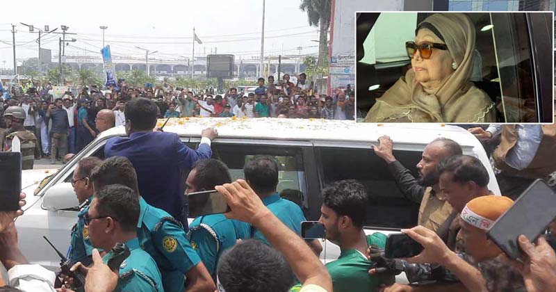 পথে পথে খালেদা জিয়াকে শুভেচ্ছা