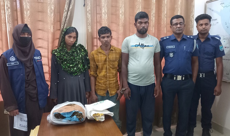 নড়িয়ায় এলাকাবাসীর সহায়তায় গাঁজাসহ আটক ৩ 