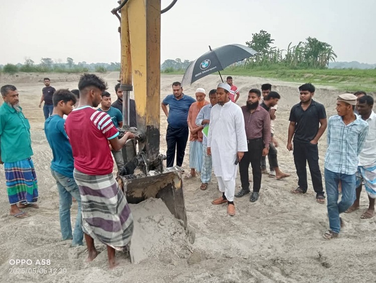 গফরগাঁওয়ে নদী থেকে অবৈধভাবে বালু উত্তোলন, কারা ও অর্থদণ্ড