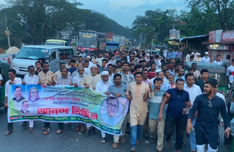 মিরসরাই বিএনপির আনন্দ মিছিল