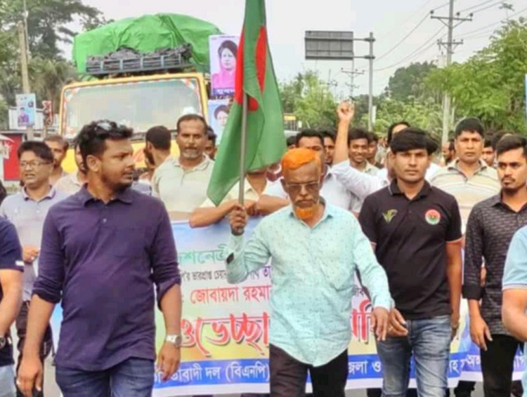 লোহাগড়ায় বিএনপির আনন্দ মিছিল