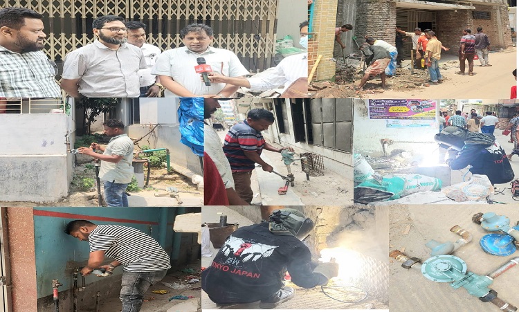 সিদ্ধিরগঞ্জের হাউজিংয়ে তিতাসের অভিযানে ৫১৮টি চুলায় অবৈধ গ্যাস সংযোগ বিচ্ছিন্ন