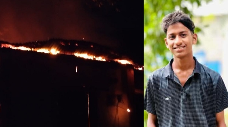 ছুরিকাঘাতে শিক্ষার্থীর মৃত্যু, প্রতিবাদে বাড়িতে আগুন 