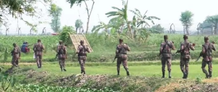 সিলেট সীমান্তে সতর্ক অবস্থানে বিজিবি