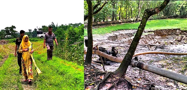 বরুড়ায় ফসলী জমির মাটি কাটায় অর্থদণ্ড