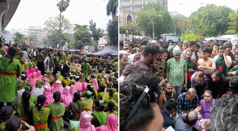 অবরোধে ‘অবরুদ্ধ’ ঢাকা, বৃষ্টিতে বাড়ল জনদুর্ভোগ