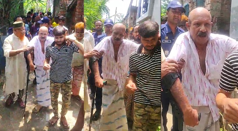 দেবহাটায় মুক্তিযোদ্ধাকে পুলিশে সোপর্দ করলো তৌহিদী জনতা