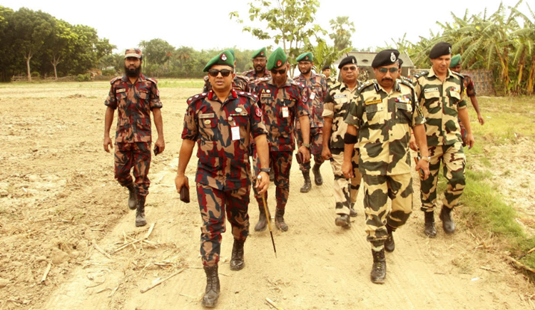 চুয়াডাঙ্গা সীমান্তে বিজিবি-বিএসএফ ব্যাটালিয়ন কমান্ডার পর্যায়ে পতাকা বৈঠক