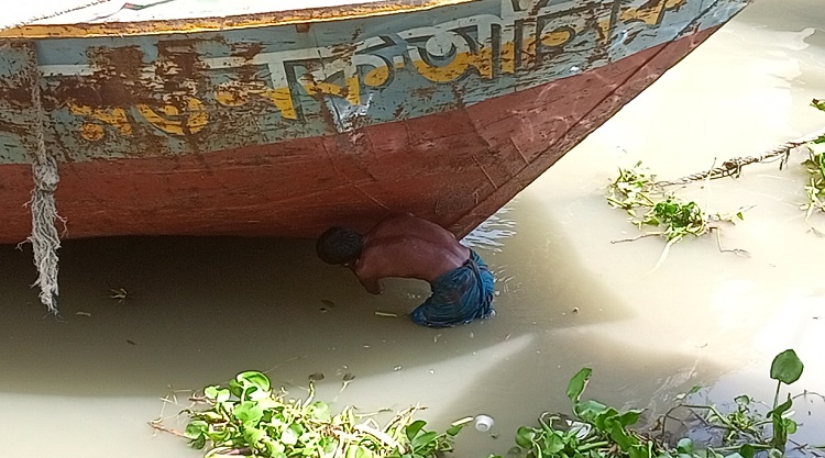 নেছারাবাদে খালে ঔষধ দিয়ে মাছ শিকার, পরিবেশ বিপর্যয়ের আশঙ্কা