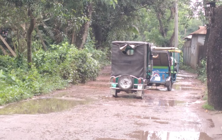 বাজিতপুর ও কুলিয়ারচর আঞ্চলিক সড়কের বেহাল অবস্থা