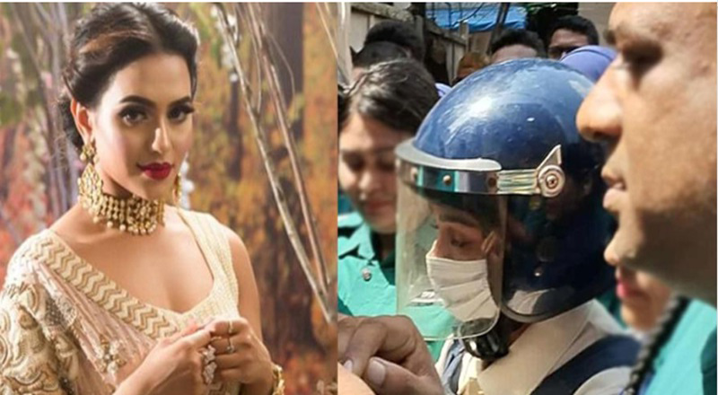 স্বজনদের সাথে বাড়ি ফিরলেন ‘পর্দার শেখ হাসিনা’ নুসরাত ফারিয়া