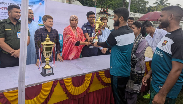 কিশোরগঞ্জে মাদকবিরোধী প্রীতি ভলিবল খেলা