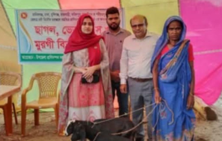 দৌলতপুরে প্রাণিসম্পদ উন্নয়ন প্রকল্পে গবাদিপশু বিতরণ
