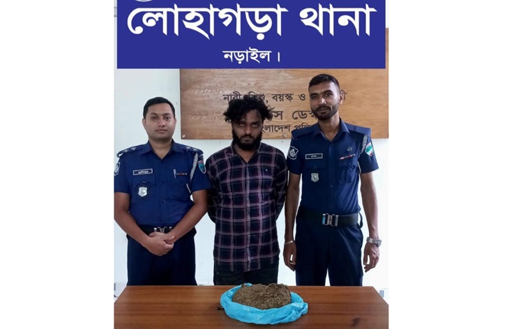 লোহাগড়ায় গাঁজাসহ মাদক কারবারি গ্রেপ্তার