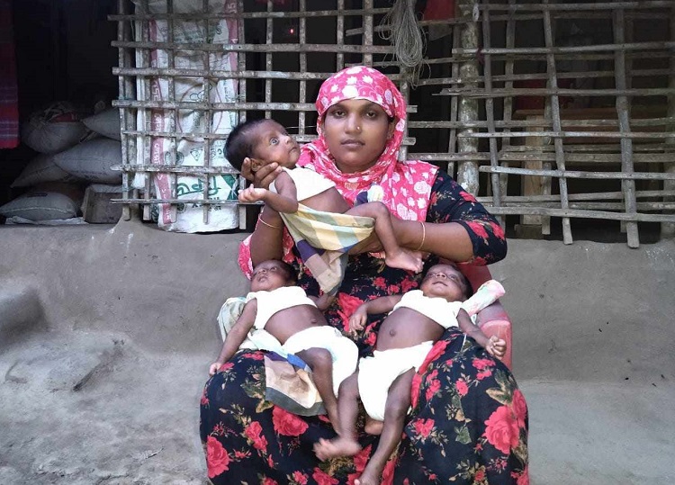 মণিরামপুরে গৃহবধুর তিন জমজ সন্তান জন্ম, অর্থ সংকটে দিশেহারা পরিবার