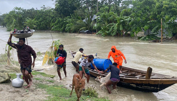 নিম্নচাপের প্রভাবে রাঙ্গাবালীতে কয়েক গ্রাম প্লাবিত 