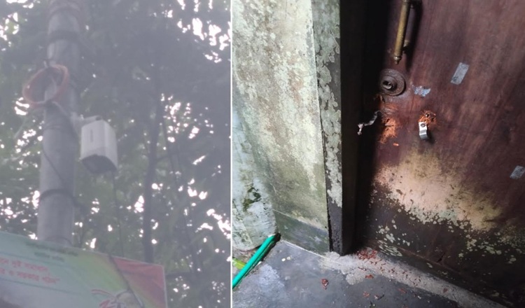 বাজিতপুর বাজারে রেশমা এন্টারপ্রাইজের গোডাউনে চুরি