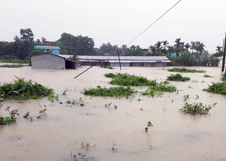 মৌলভীবাজারে দুই নদের পানি বিপদসীমার উপরে প্রবাহিত