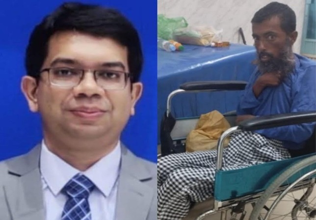 মনোহরদীতে,রাস্তায় পড়ে থাকা প্রতিবন্ধী যুবকের জীবন বদলে দিলেন ইউএনও