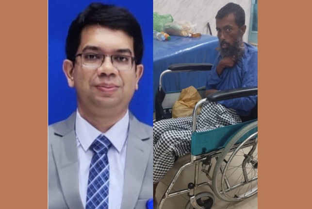 রাস্তায় পড়ে থাকা প্রতিবন্ধী যুবকের জীবন বদলে দিলেন ইউএনও