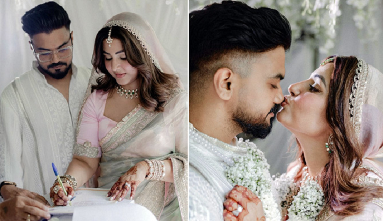 ক্যানসার আক্রান্ত অভিনেত্রী হিনা খান বিয়ে করলেন হিন্দু যুবককে