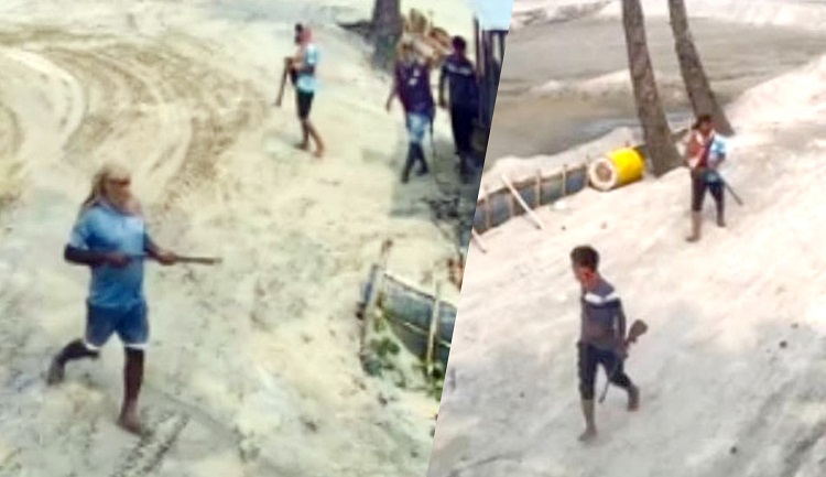 পাবনায় ফিল্মি স্টাইলে গুলিবর্ষণ, নিরাপত্তার দাবিতে মানববন্ধন