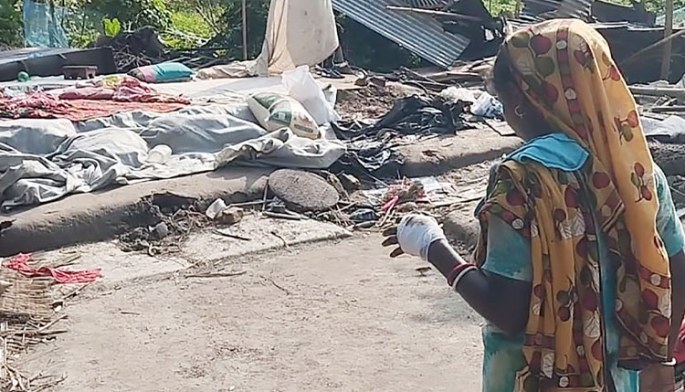 পূর্বধলায় রবিদাস সম্প্রদায়ের ৫টি ঘর গুড়িয়ে দিয়েছে দূর্বৃত্তরা