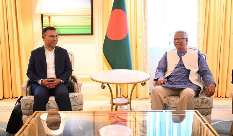 লন্ডনে ড. ইউনূসের সঙ্গে তারেক রহমানের বৈঠক