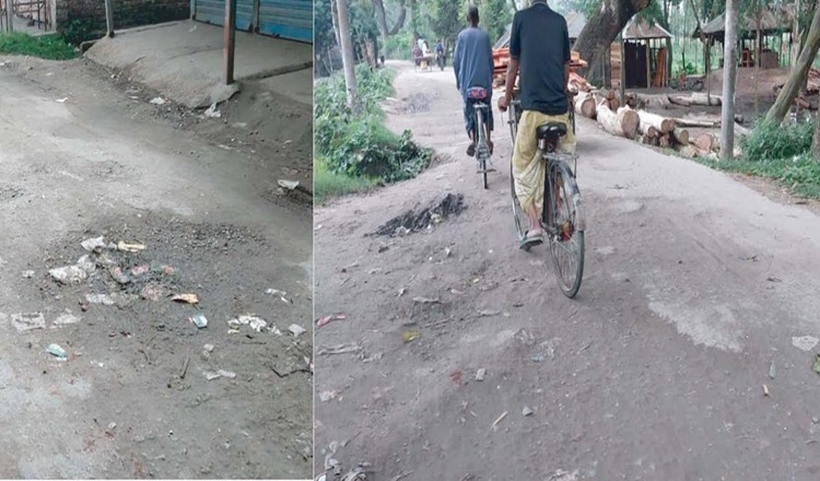 সৈয়দপুর-তারাগঞ্জ সড়কের ১৭ কিলোমিটার সংস্কার কাজ সাড়ে ৩ বছরেও শেষ হয়নি