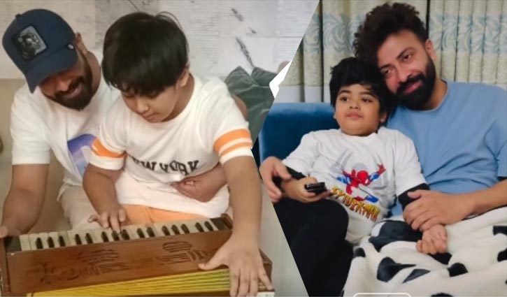 বাবা দিবসে শাকিব খানের দুই রাজপুত্র ভাইরাল
