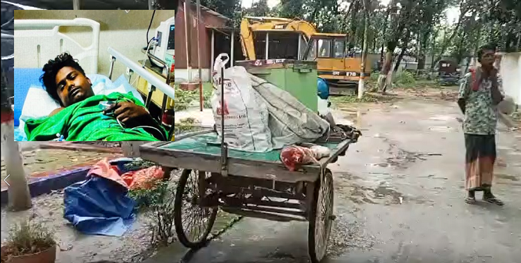 ছেলের কাটা পা  নিয়ে বিচারের দাবিতে দ্বারে দ্বারে ঘুরছেন বাবা