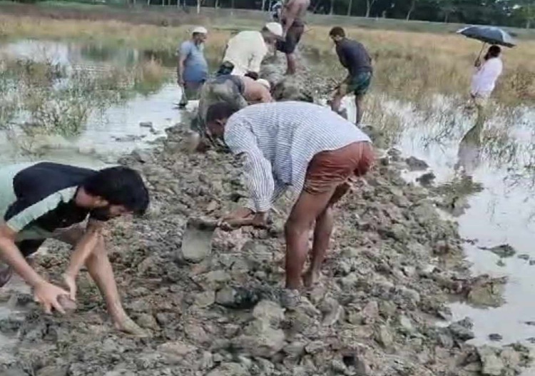 রাঙ্গাবালীতে সরকারি রাস্তা কেটে ফেলার অভিযোগ
