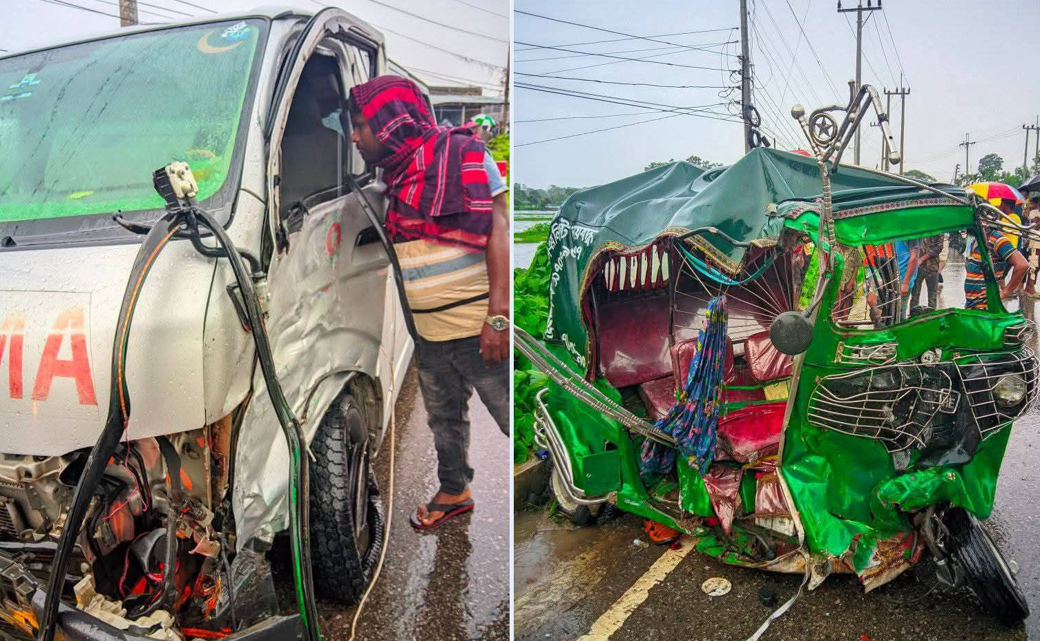 তারাকান্দায় অ্যাম্বুলেন্স-সিএনজির সংঘর্ষে নিহত ২ 