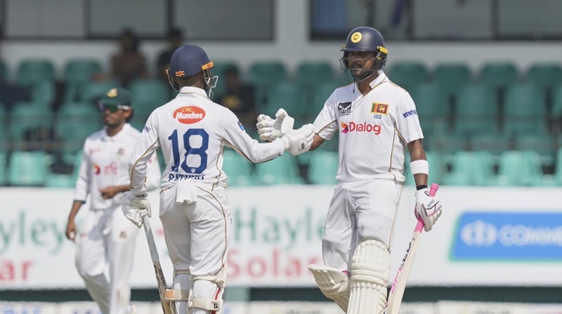 নিসাঙ্কার সেঞ্চুরিতে লিড নেওয়ার পথে শ্রীলংকা