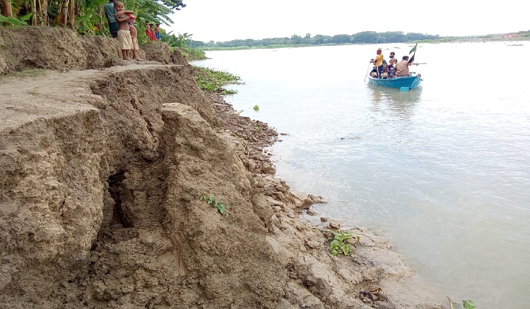 কালিয়ায় দুই যুগের নদীভাঙন, শেষ আশ্রয়ও বিলীনের শঙ্কা