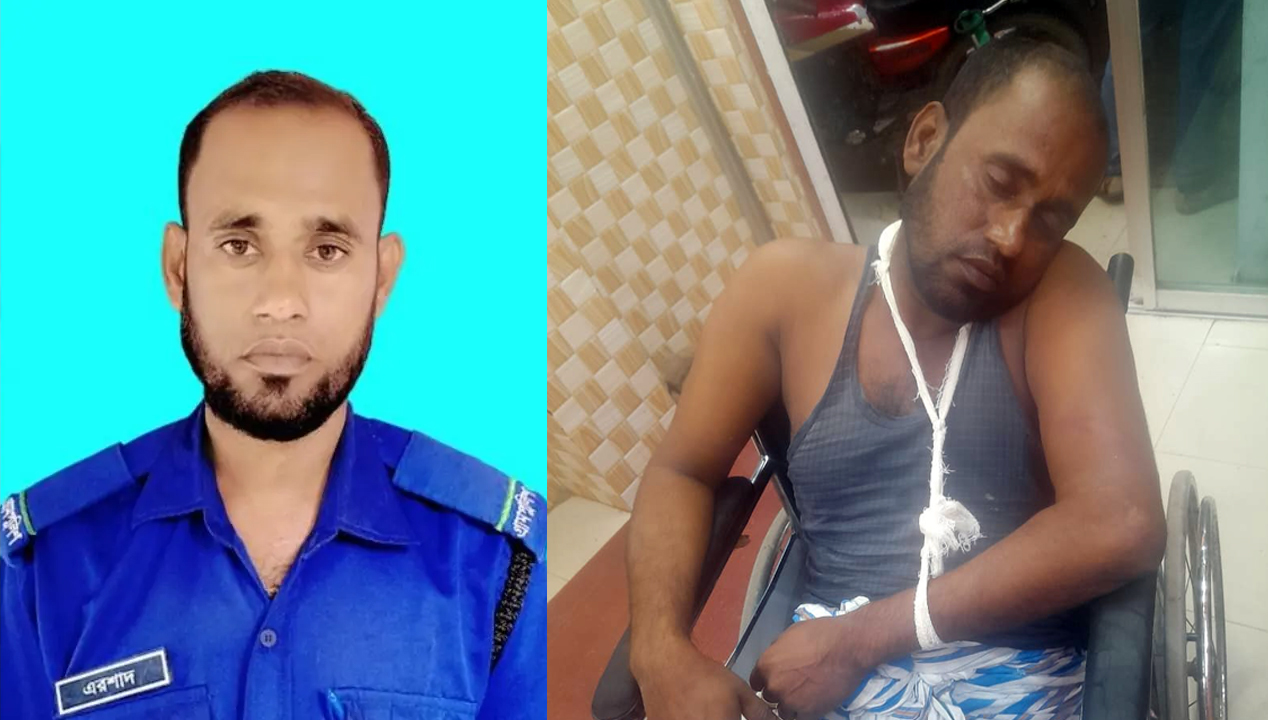 গ্রাম পুলিশের হাত ভেঙে দিলেন শ্রমিক দল নেতা