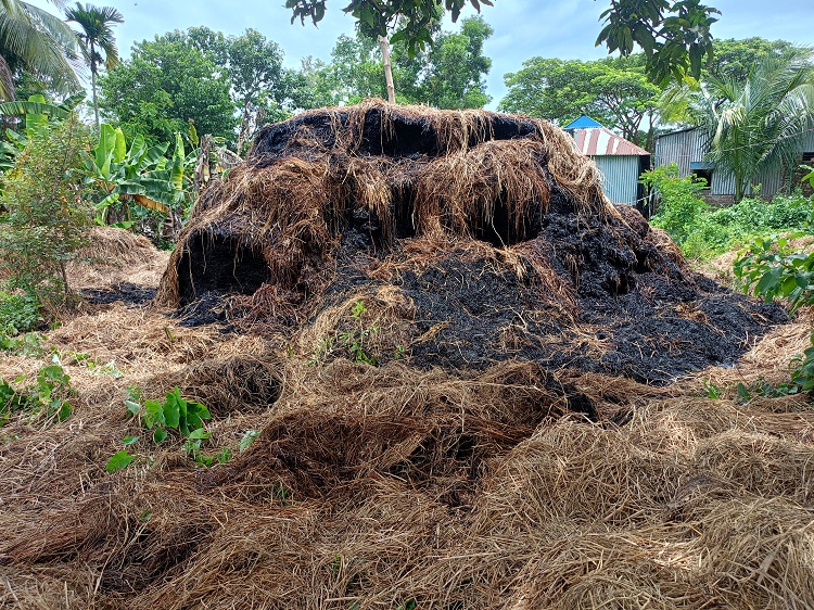 সরাইলে আগুনে পুড়ে ছাই শত বিঘা জমির খর 