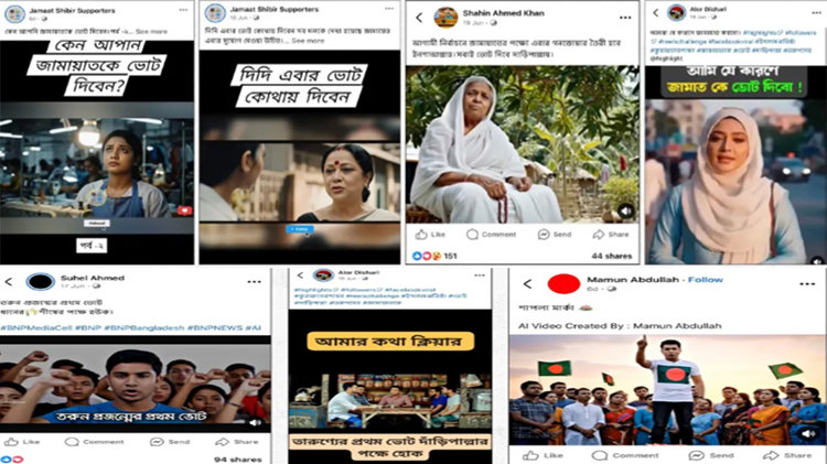 সামাজিক মাধ্যমে নির্বাচনী প্রচারণায় এআই ভিডিওর ছড়াছড়ি